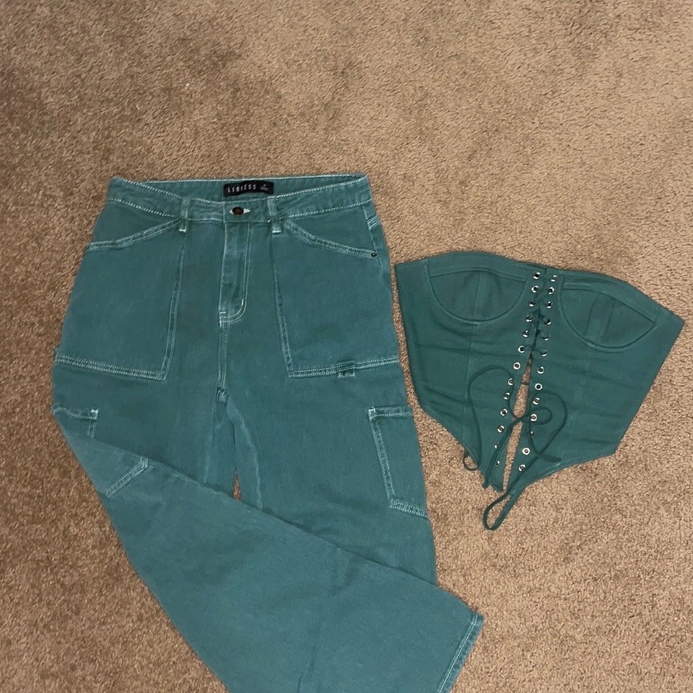 Matching green two piece set